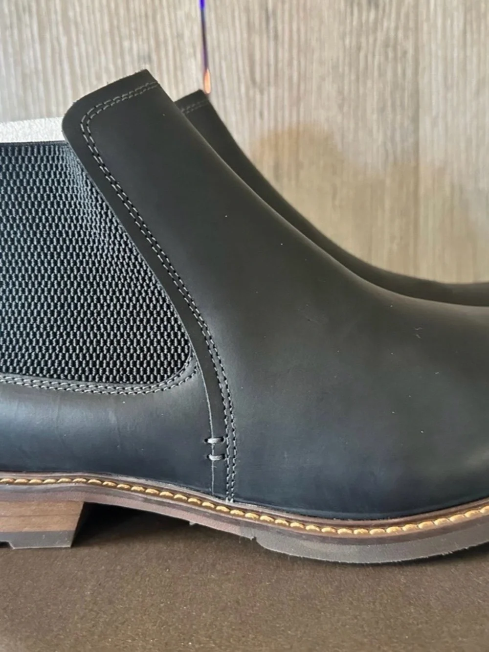 Florsheim Chalet Gore Chelsea Boots Men’s 12M Black Leather 11964